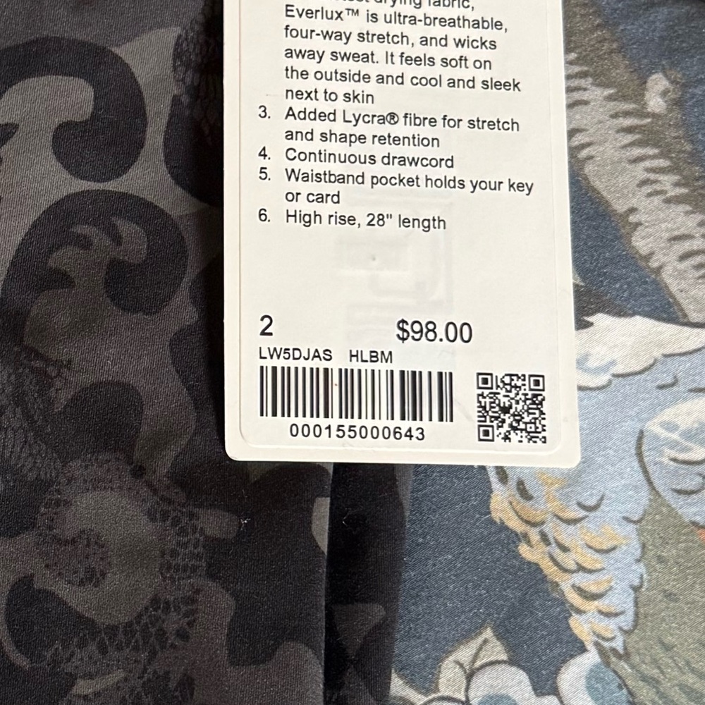 Lululemon size 2 wunder train hr 28” NWT